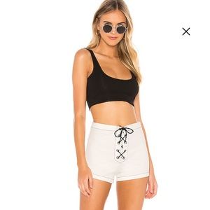 Solid & Striped white denim shorts 27